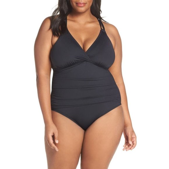 La Blanca Other - 𝅺la Blanca Women's Plus Size Island Goddess Underwire Cross, Midnight, Size 20W